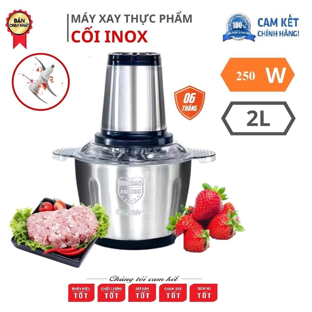 Máy Xay Thịt Xay Thực Phẩm Đa Năng Cối Inox Loại 2 Lít Siêu Khoẻ