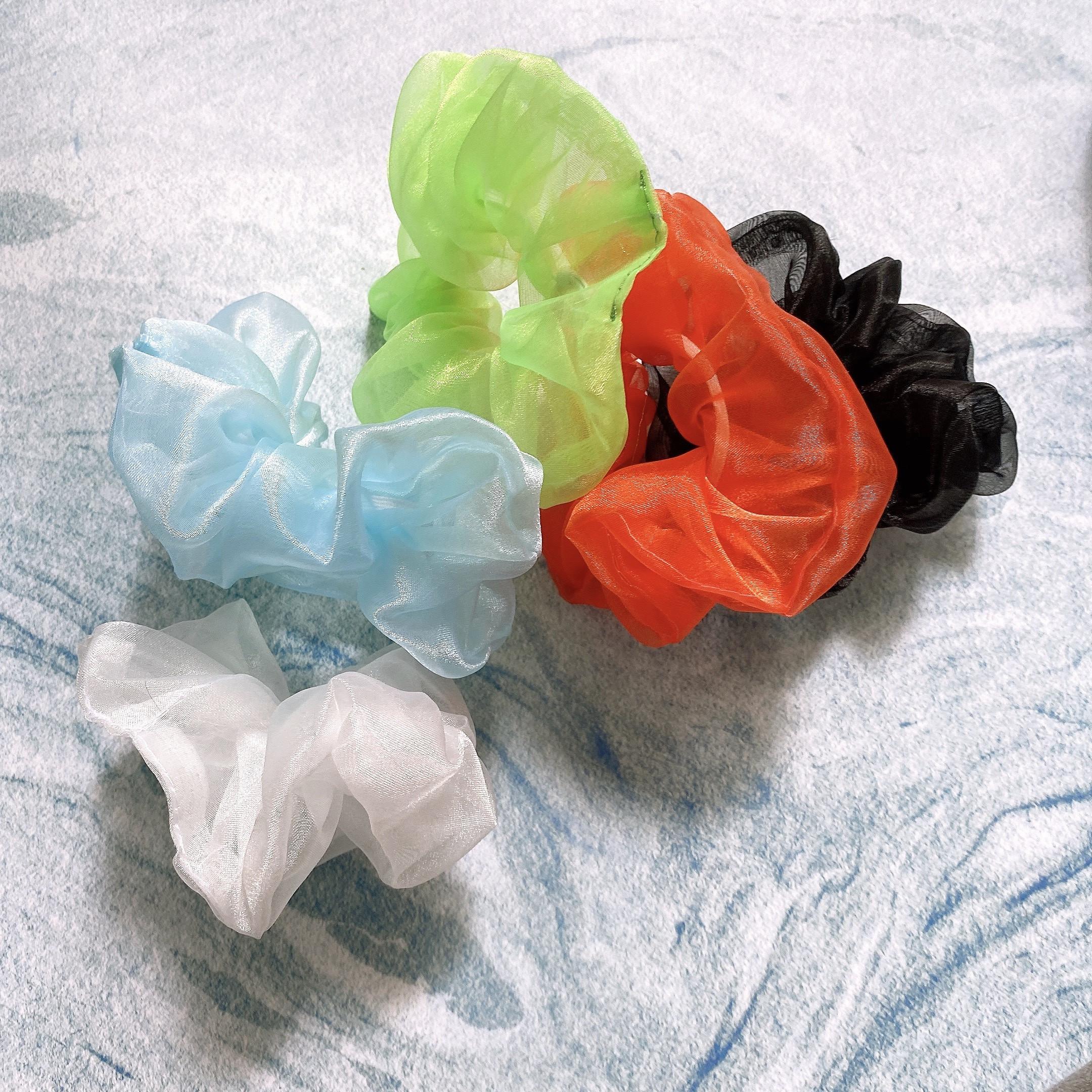 SET 5 SCRUNCHIES CỘT TÓC VON ÁNH NHŨ, ĐEO TAY THỜI TRANG