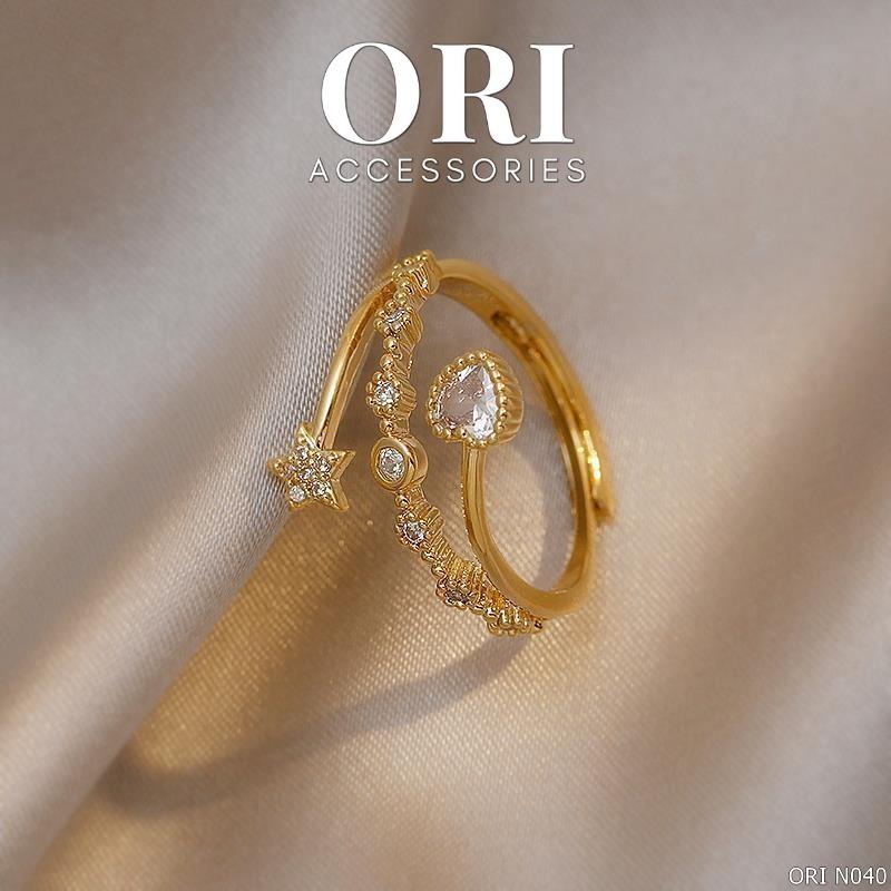 Nhẫn nữ Freesize xoắn Priscilla độc đáo thời trang ORI ACCESSORIES N040