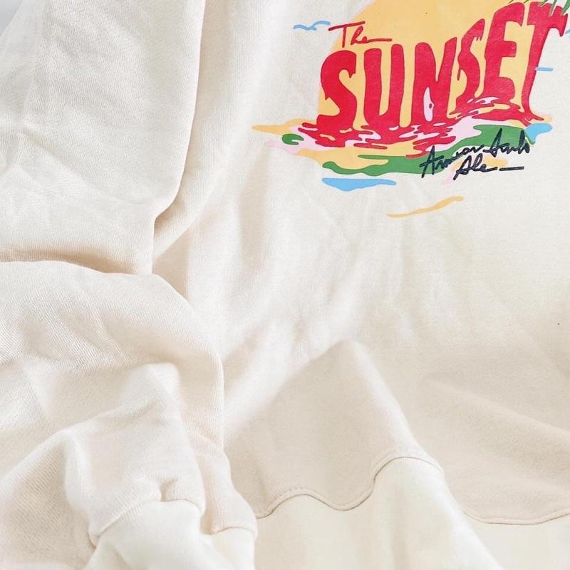 Áo sweater tay dài nỉ Sunset unisex