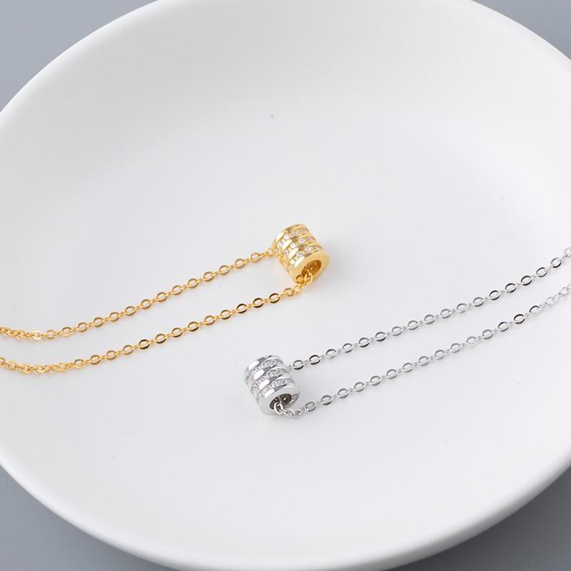 Dây Chuyền Nữ Bạc S925 Thiết Kế Đơn Giản Dáng Ống Tròn Db2568 - Bảo Ngọc Jewelry