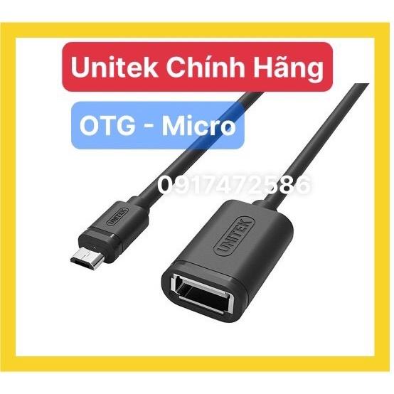 Cáp OTG MICRO TO USB UNITEK Y-C438, Hàng chính hãng