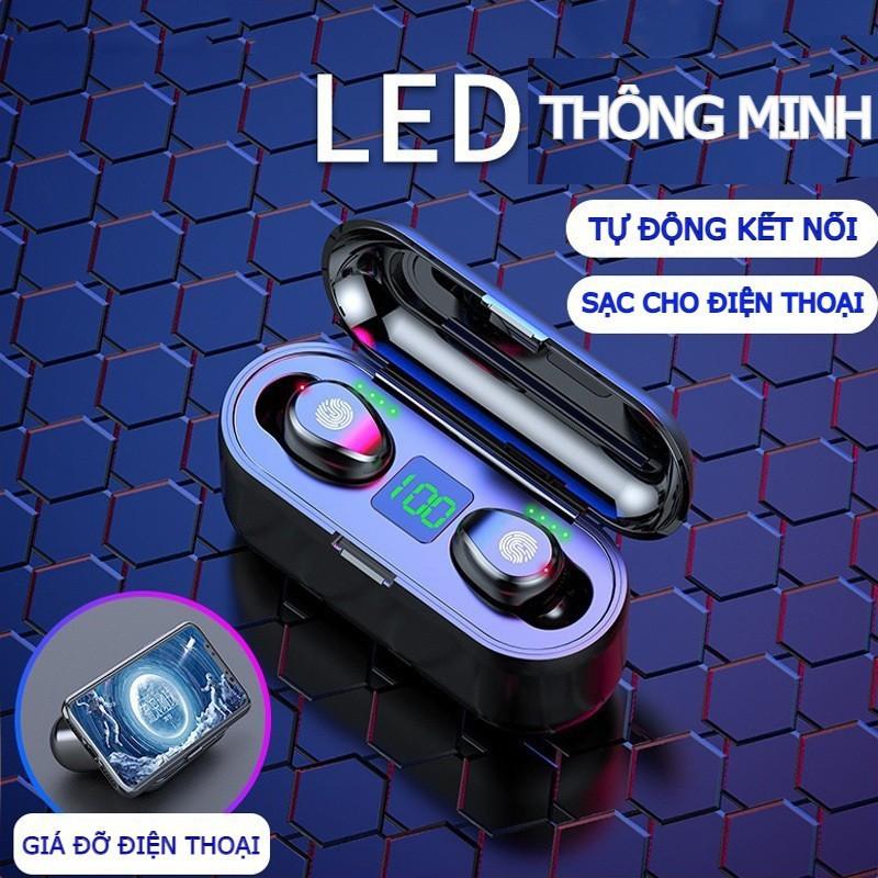 Tai nghe Bluetooth AMOI F9 bản QUỐC TẾ chạm cảm ứng chống nước IPX5 chống ồn cao cấp