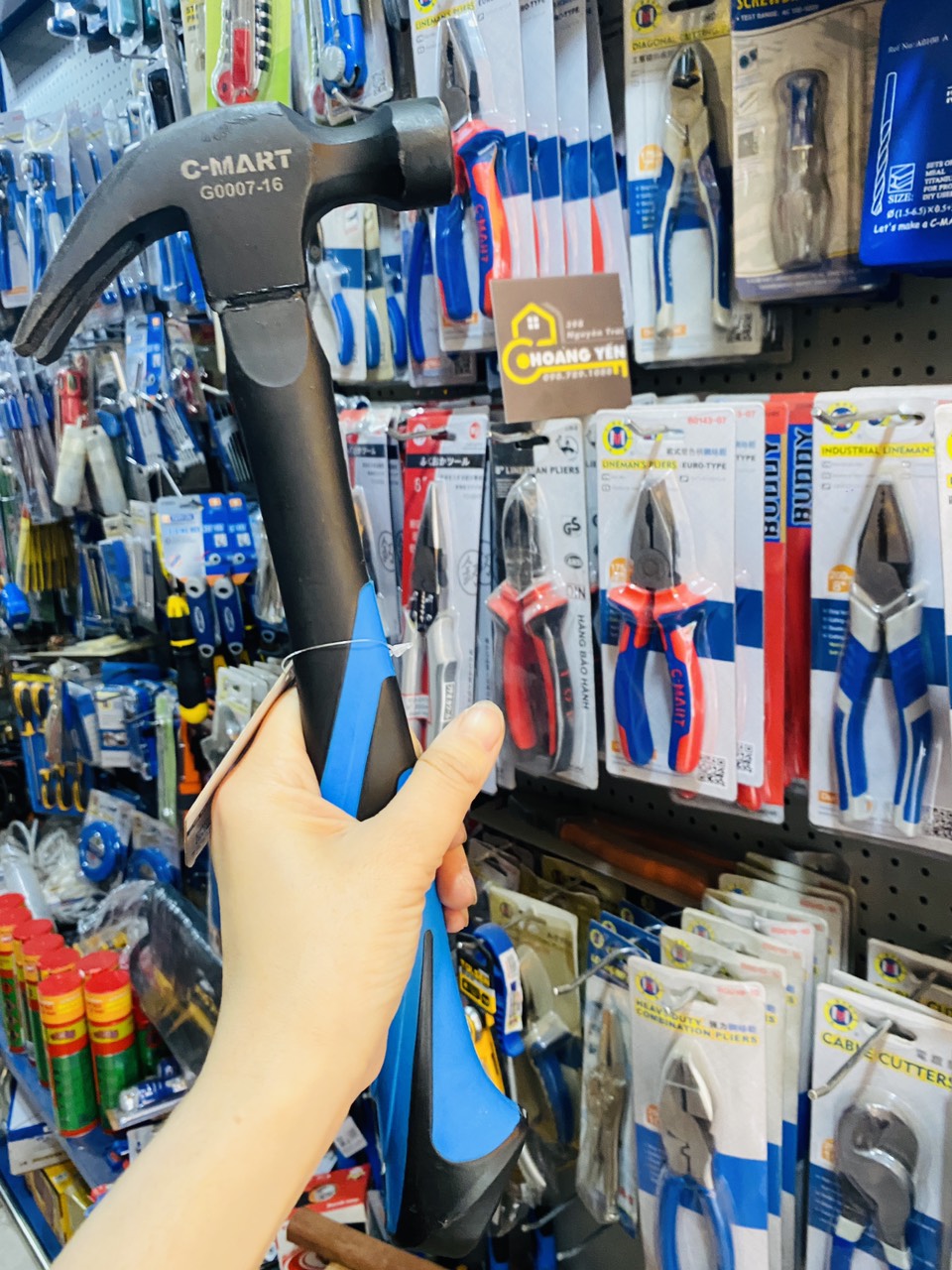 450g Búa nhổ đinh cán thép 16oz G0007-16 C-MART