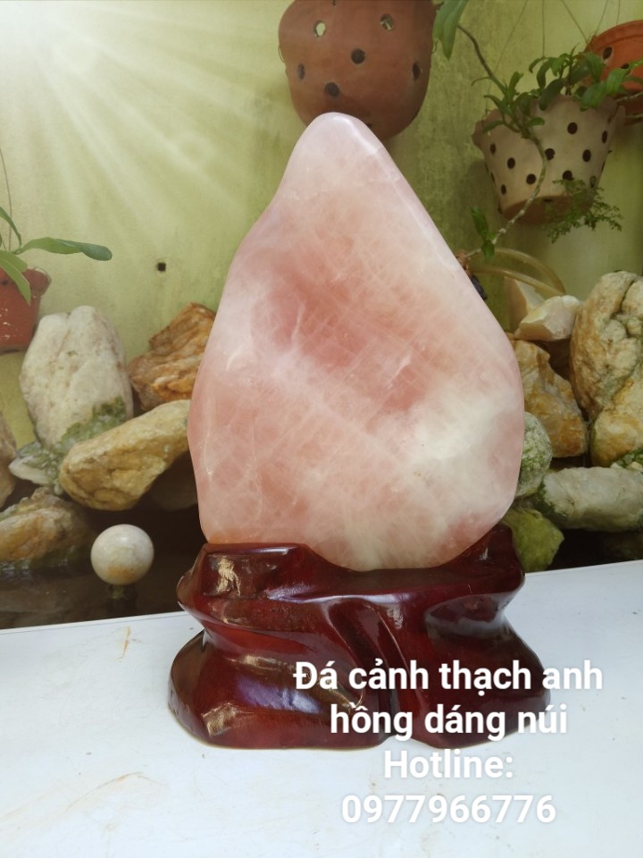 Đá Cảnh - Đá Trấn Trạch Thạch Anh Hồng - 7,8kg