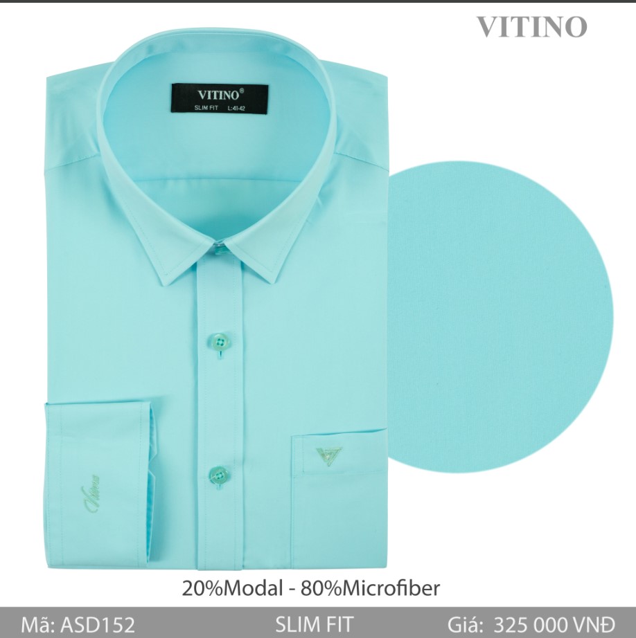 ÁO SƠMI NAM CÔNG SỞ DÀI TAY SLIMFIT VITINO ASD152