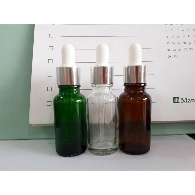 Lọ Tinh Dầu Rỗng 20ml Khoen Vàng hoặc Bạc Thân Nhiều Màu Siêu Xinh