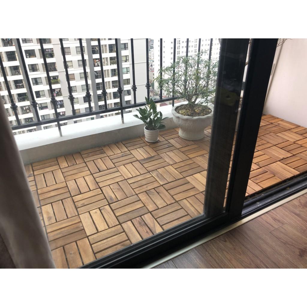Sàn gỗ tự nhiên vỉ nhựa ngòi trời