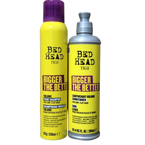 Dầu gội xả tạo phồng Tigi Bed Head Bigger The Better Volume Mỹ 200 + 300ML