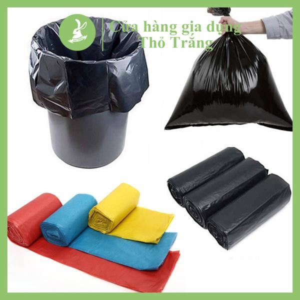 3 cuộn túi đựng rác sinh học tự phân hủy cỡ nhỏ, trung, đại loại màu và đen