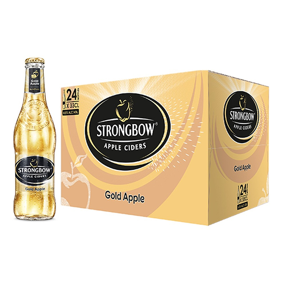 Nước Táo Lên Men Strongbow Gold 330ml Thùng 24 Chai