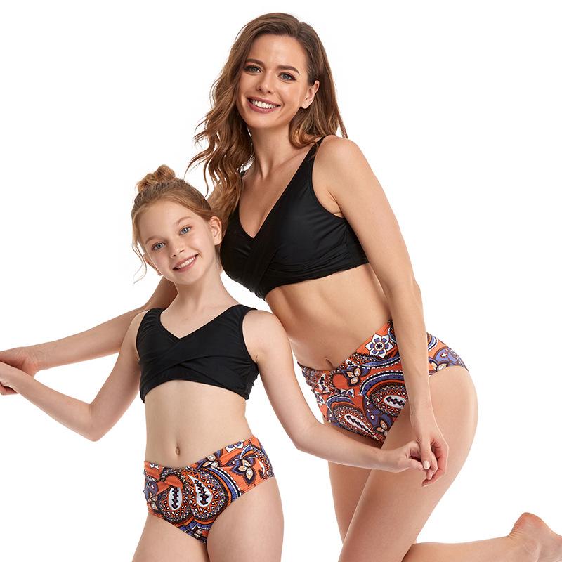 Phù Hợp Với Họ Mẹ Bơi Bikini 2021 Nữ, Có Phụ Nữ Đồ Bơi Trẻ Em Kid Cho Bé Bãi Biển Đồ Bơi Biquini Infantil