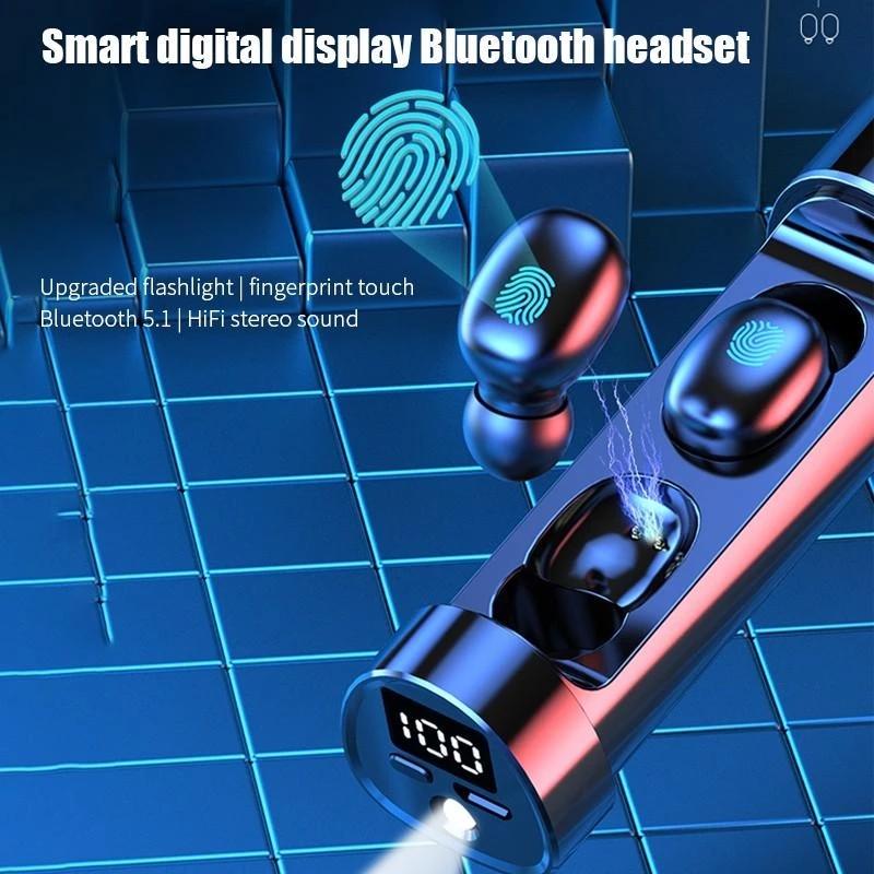 Mini Tai Nghe Nhét Tai N21 TWS Điều Khiển Cảm Ứng Màn Hình Hiển Thị LED Bluetooth Không Dây-Tương Thích Thể Thao Tai Nghe Nhét Tai Có Micro Tai Tai Nghe