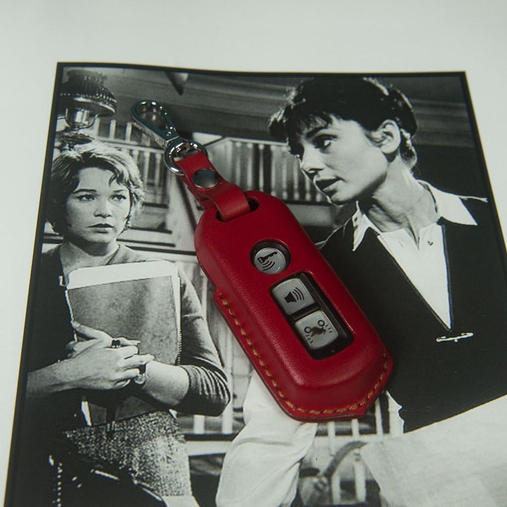 Bao chìa khóa màu Đỏ cho Smartkey xe SH - Bao chìa khóa handmade thủ công - Miễn phí khắc tên sđt theo yêu cầu