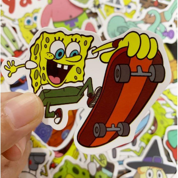 Sticker dán cao cấp SPONGEBOB Cực COOL ms#20