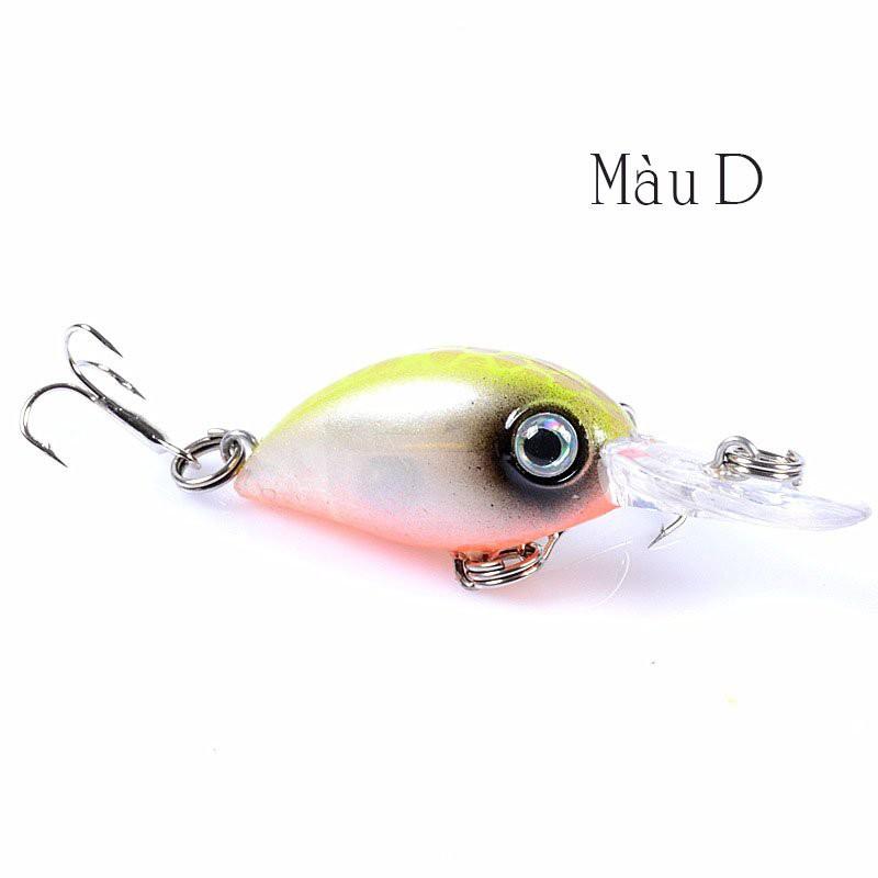 Mồi câu lure mồi câu cá giả Crank 5.2cm 3.8g chuyên bắt cá rô phi, rô ta, chuối, lóc, sộp, thiểu, ngão, chép, chim