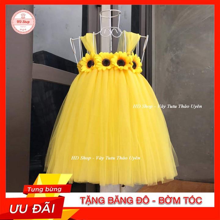 Váy tutu cho bé ️FREESHIP️ Váy tu tu vàng hướng dương cho bé gái