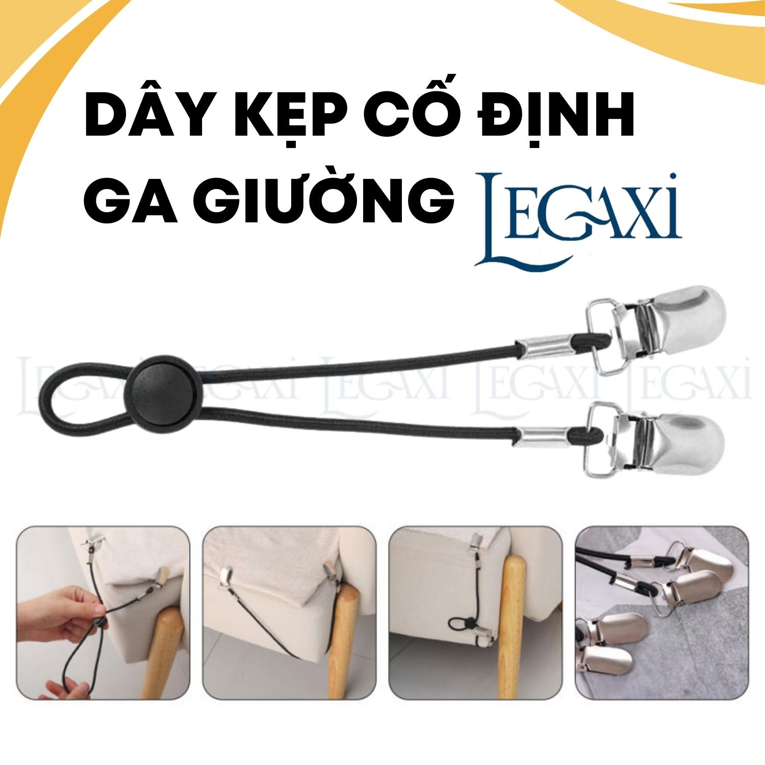 Dây kẹp cố định ga giường chống nhăn có kẹp nhựa bảo vệ co giãn không cần nhấc nệm Legaxi