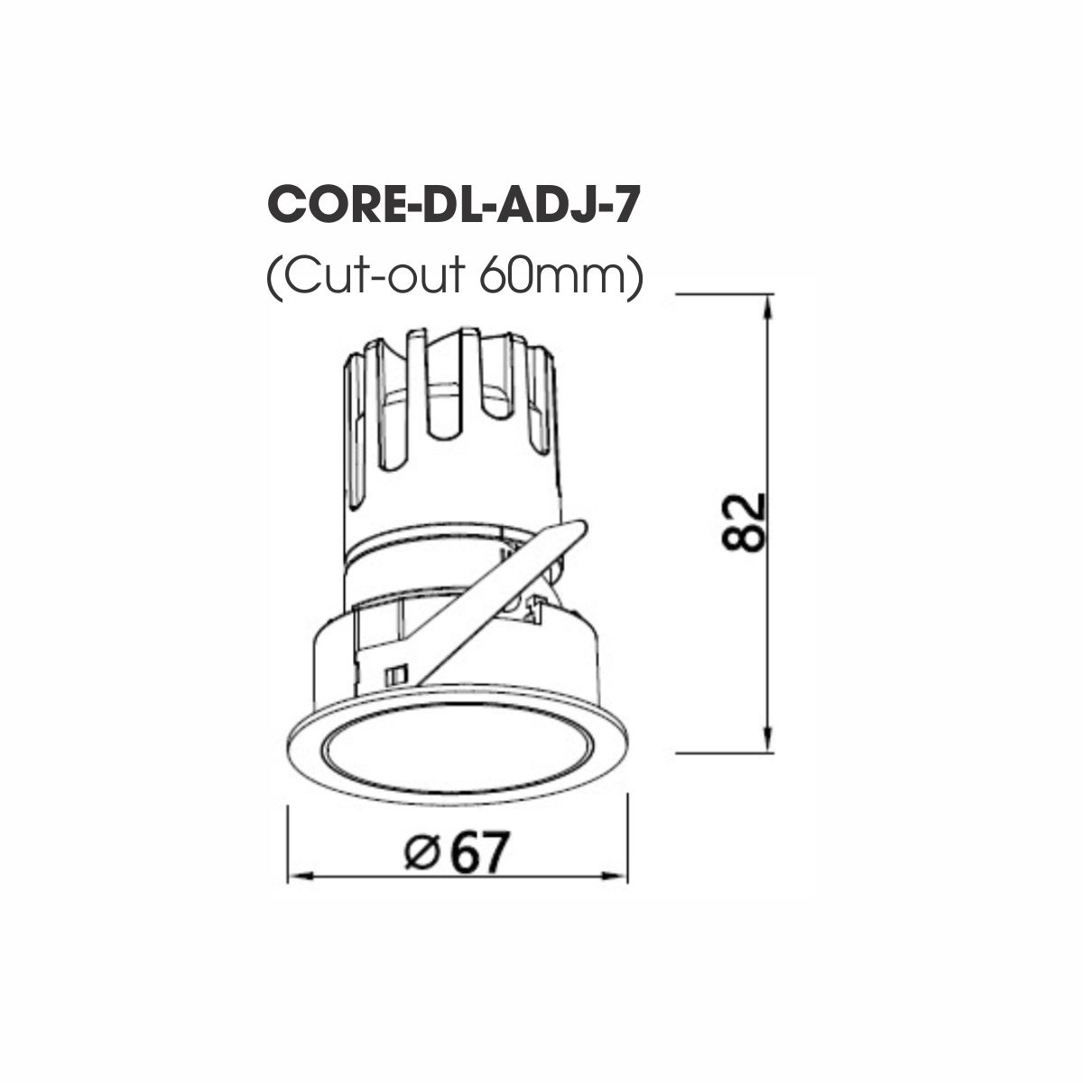 Đèn LED Spotlight Module OSRAM - CORE-DL-ADJ-7 7.2W CRI 90 Tuổi thọ: 50,000 giờ Góc chiếu: 36 độ