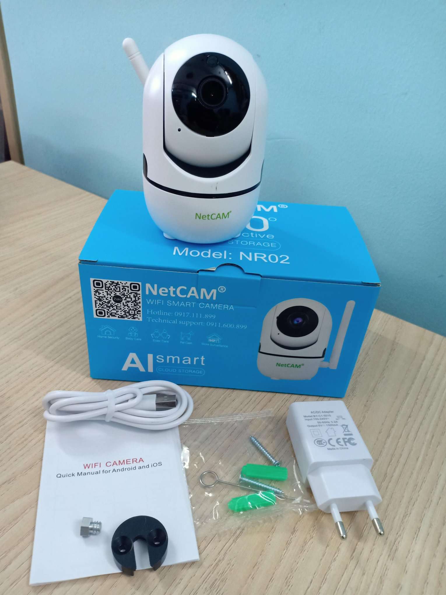 Camera IP Wifi NetCAM NR02 3.0MP - Hàng nhập khẩu