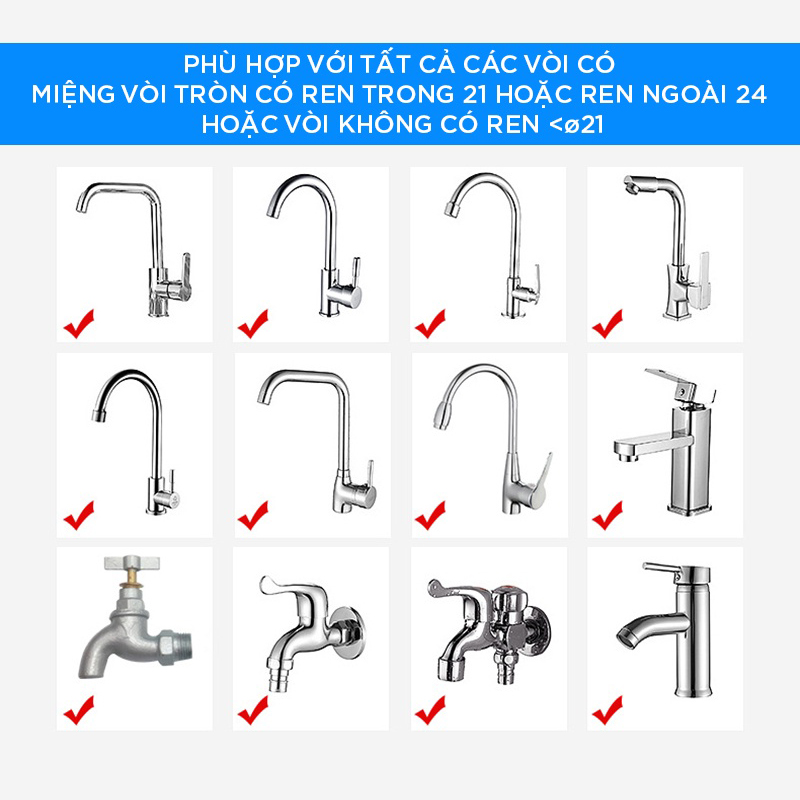 Đầu Lọc Gắn Vòi Nước Mở Rộng Có Thể Xoay Tiện Dụng Cho Nhà Bếp