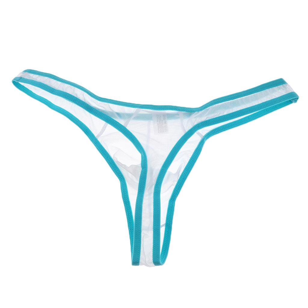 27-35inch Sexy Mens See-through Mesh Underwear Mesh Pouch Briefs Bikini Underpants