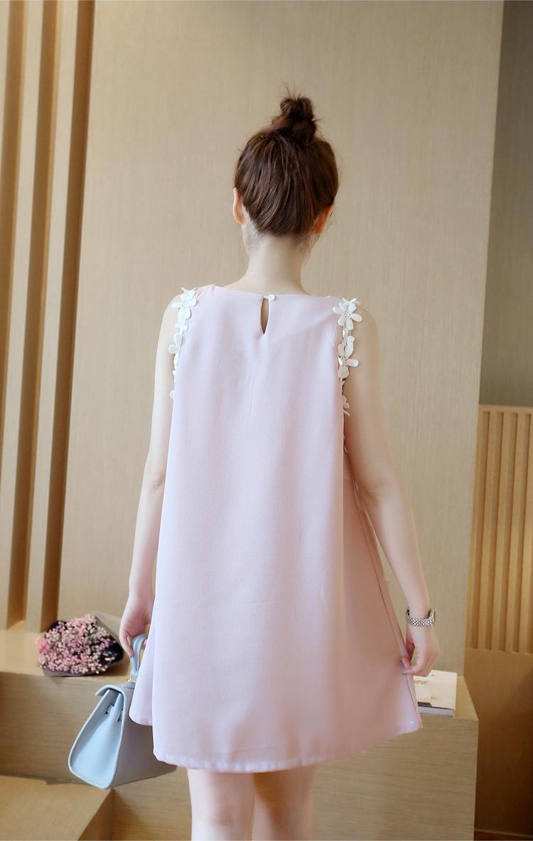 Đầm suông kết hoa mai BY8047