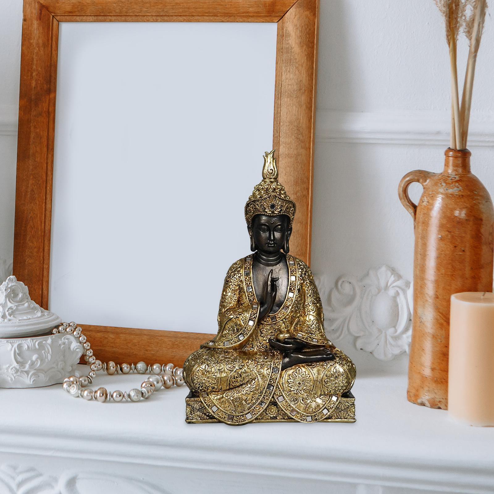 Buddha Figurine Statue Sculpture Ornament for Tabletop Home Decor
