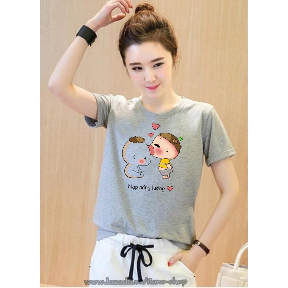 Áo thun nữ in hình dễ thương vải dày và mềm mịn ATNK1176