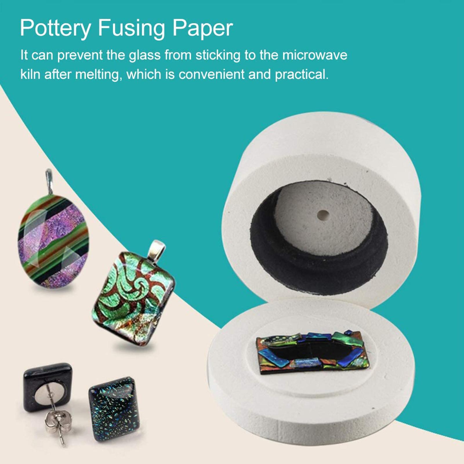 50 Sheets Microwave Kiln Glass Fusing Paper Ceramic Fiber Jewelry Making Tools Accessories
