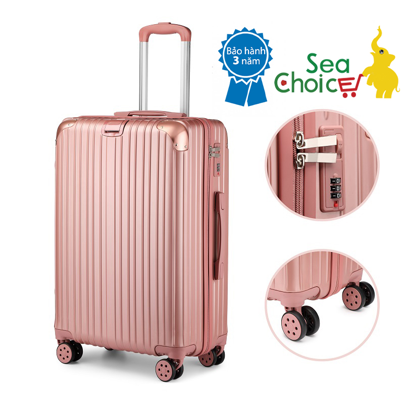 Vali du lịch Sea Choice chất liệu ABS+PC Size 20/24'' có khóa TSA Bánh xe 360° Dây kéo YKK chống nước có 3 màu- Bảo hành 3 năm