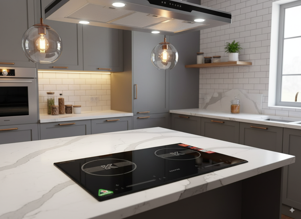 Kopper Bếp Từ Đôi KP586HD620 Công Suất 2600W Mâm Từ Đồng 200mm Chống Trào 9 Tốc Độ Nấu Tiện Lợi Made In Thailand Hàng Chính Hãng