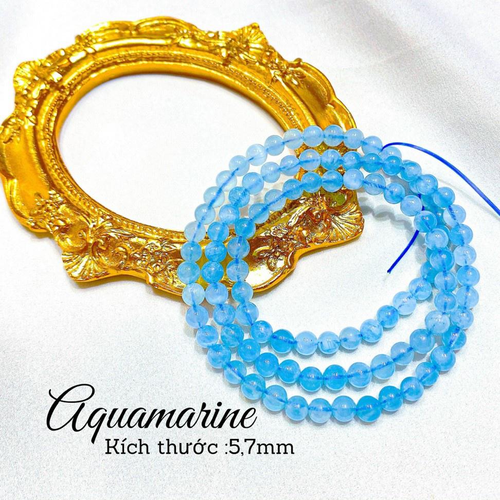 VÒNG TAY CHUỖI 108 HẠT XANH AQUA