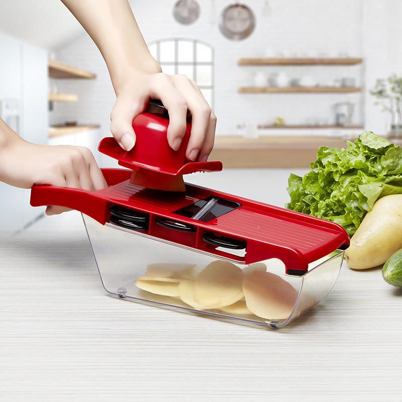 1 Bộ Rau Củ Quả Với Lưỡi Dao Thép Đàn Mandoline Máy Thái Khoai Tây Dao Gọt Vỏ Cà Rốt Phô Mai Xay Dụng Cụ Thái Lát Rau Củ Phụ Kiện Nhà Bếp