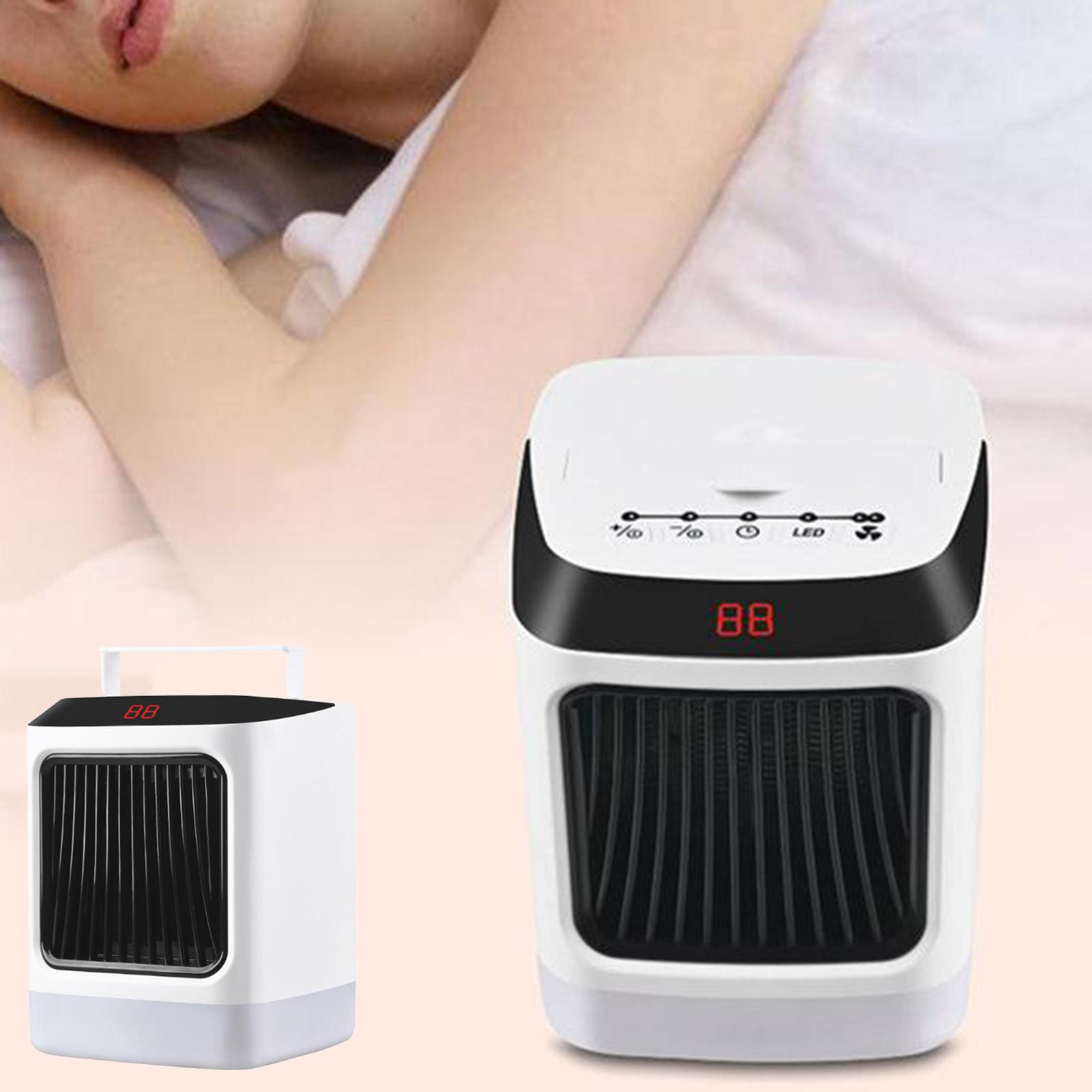 Portable Electric Space Heater Cooler 800W Winter Air Fan Adjustable Quiet