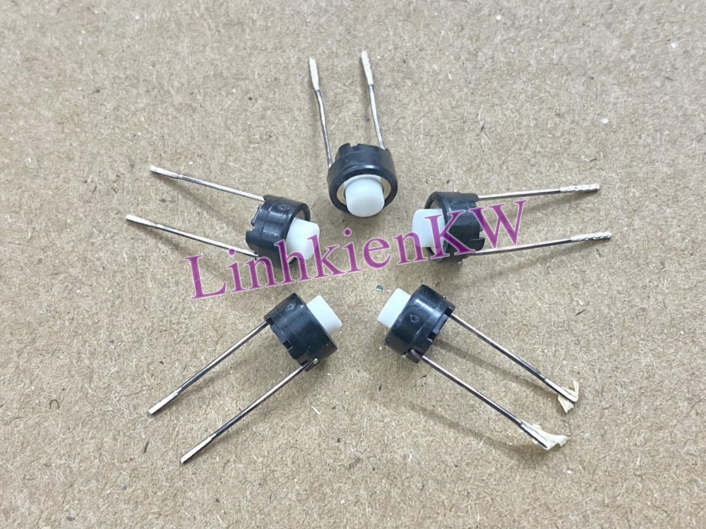 10 cái Nút tròn trắng 2 chân 6x6x5