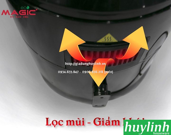 Nồi chiên không dầu Magic ECO AC-120 - Dung tích 7 lít - Công suât 1800W - Hàng chính hãng