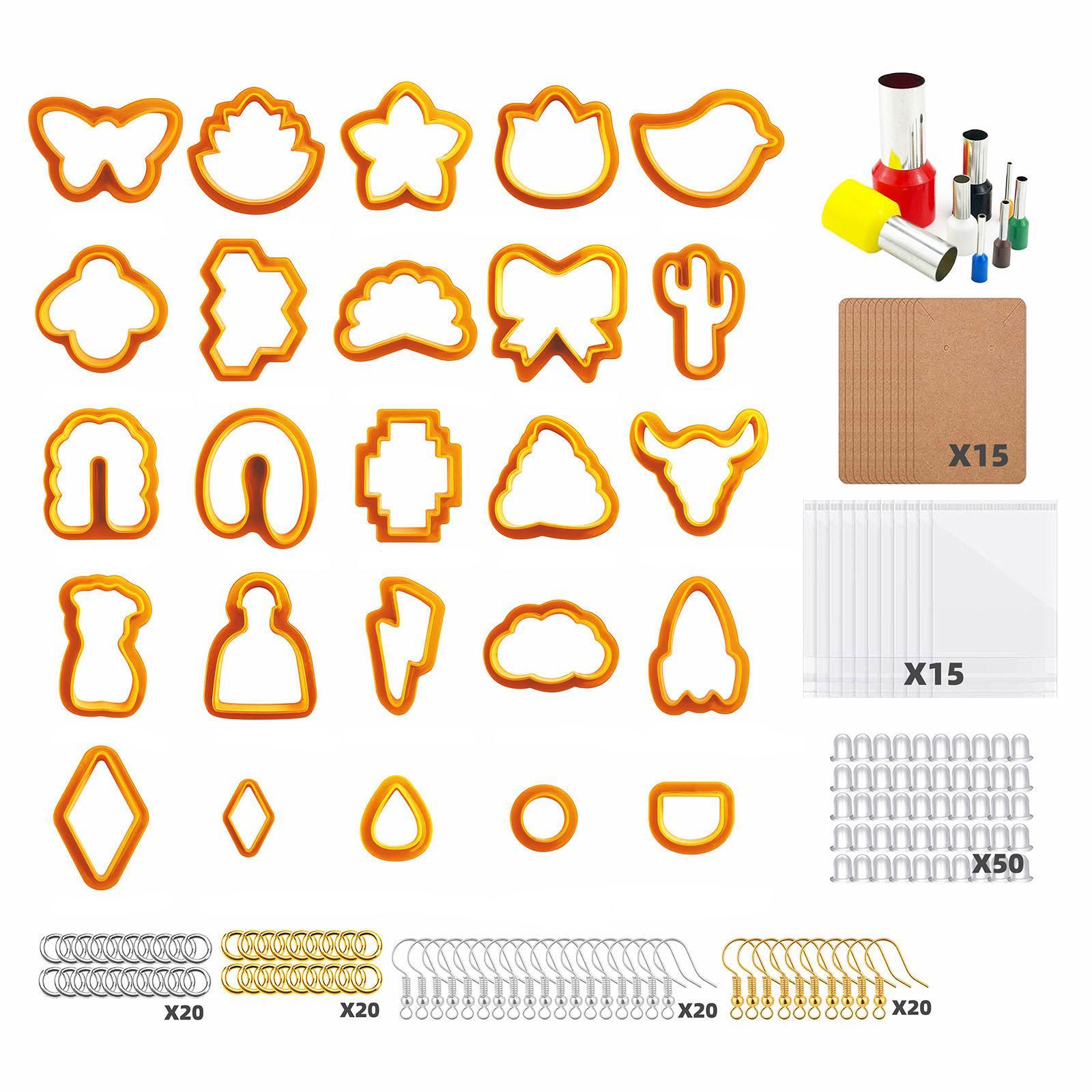 Polymer Cutter for Clay Earring Making Kit Shapes Clay Tools