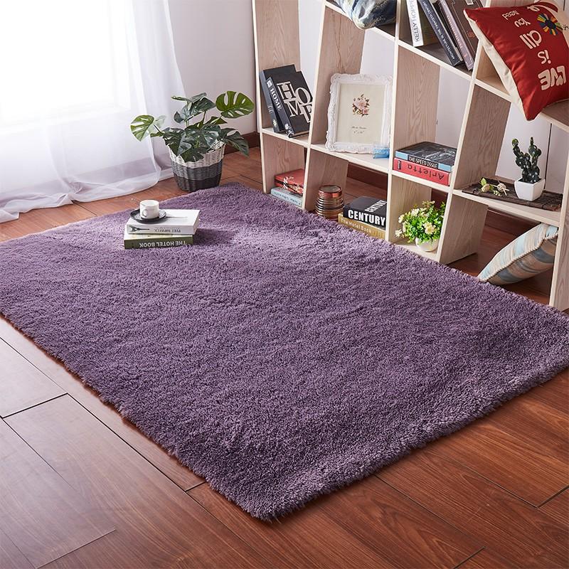 Thảm Lông Xù Màu Xám Tím | 160x200cm | Thảm Trang Trí Phòng Khách - Phòng Ngủ - Thảm Trải Sofa - Thảm Dành Cho Bé
