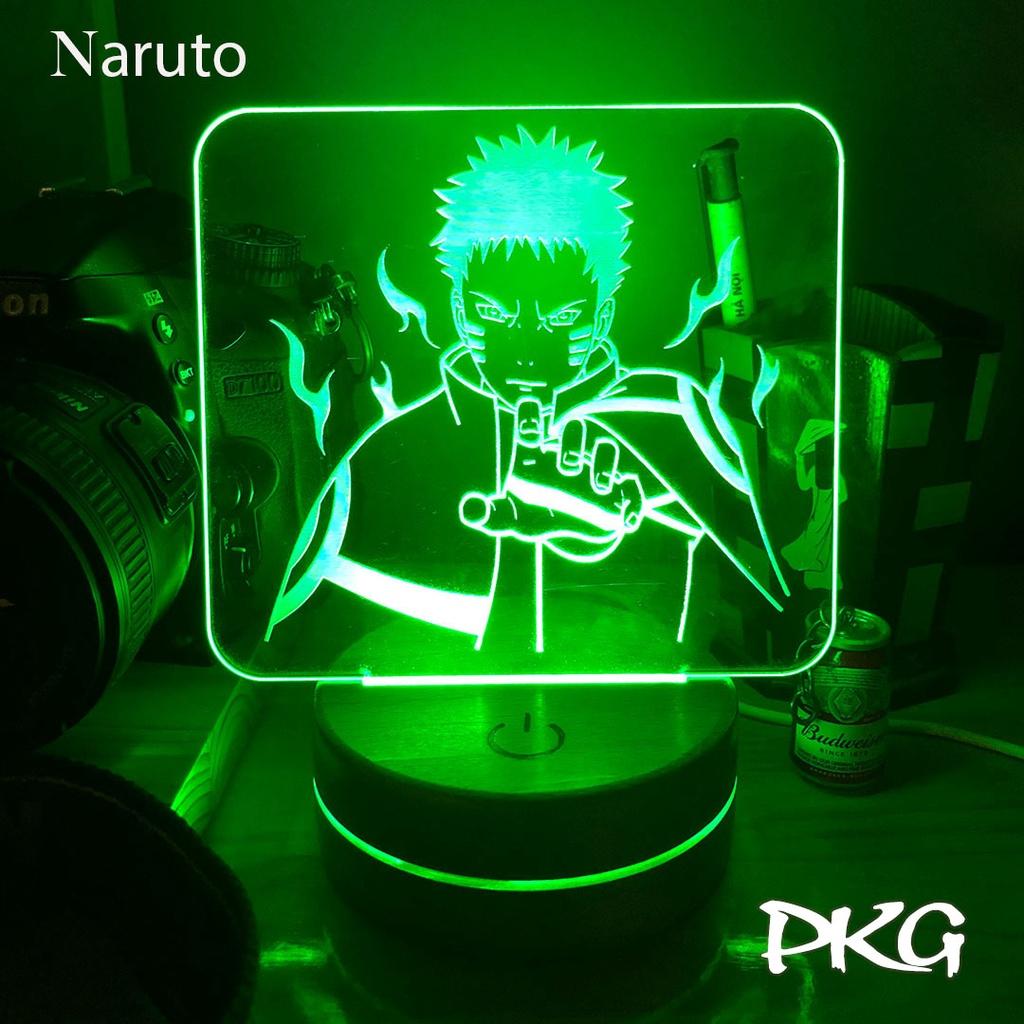 Đèn Ngủ Led 3D NARUTO nhân vật Anime phát sáng 16 màu cảm ứng có điều khiển từ xa