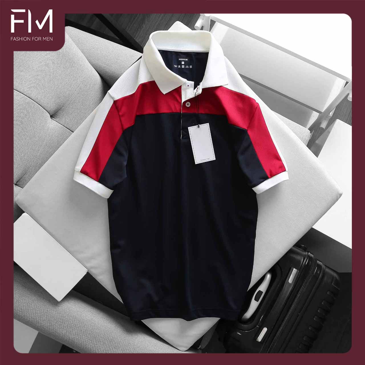 Hình ảnh Áo polo ngắn tay thời trang nam phối màu nhiều kiểu, chất thun cá sấu xịn - FORMEN SHOP - FMHK002