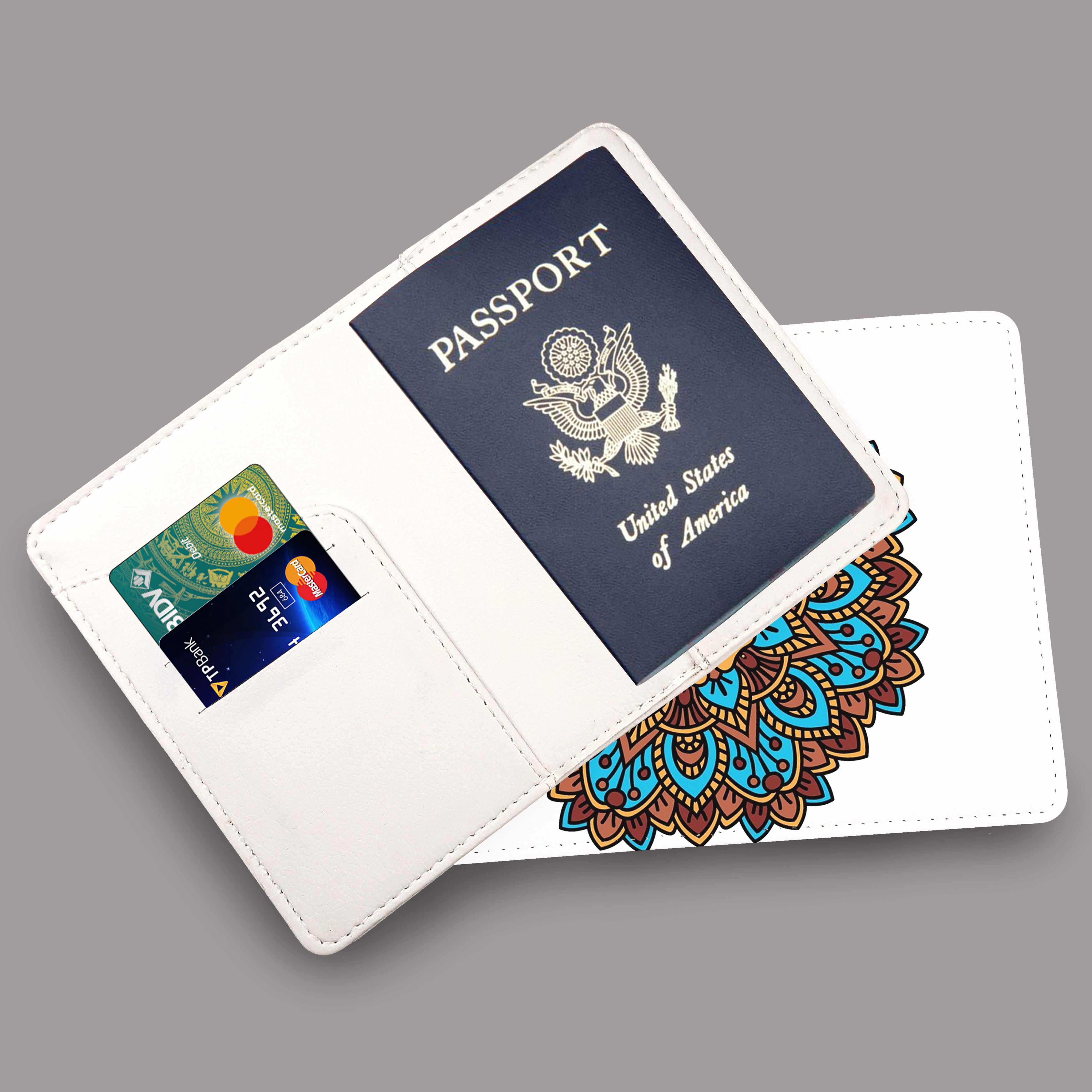 Bao Da Hộ Chiếu Du Lịch Hoạ Tiết MANDALA - Ví Đựng Passport Siêu Đẹp - PPT059