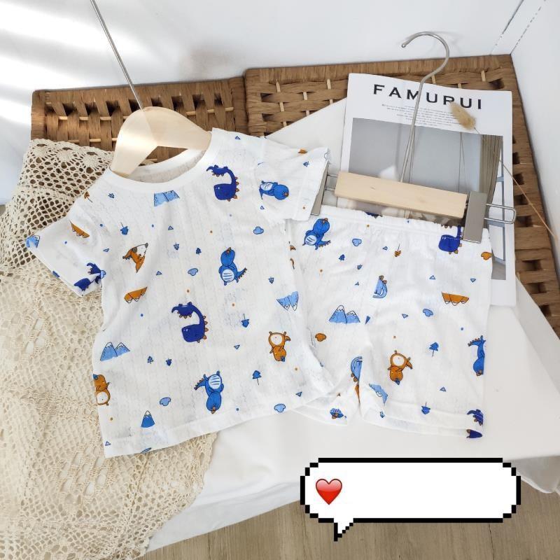 Quần áo trẻ em - Set bộ bé gái QC cotton sợi tre lưới cao cấp