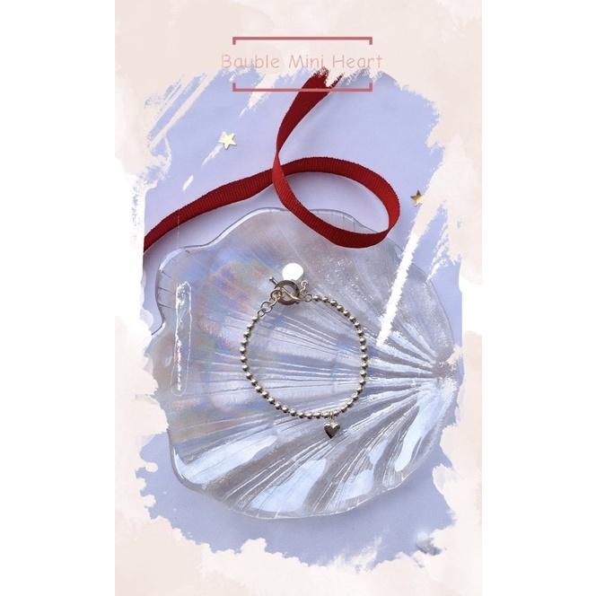 Lắc tay bạc 925 Bauble Mini Heart - Shimmer Silver