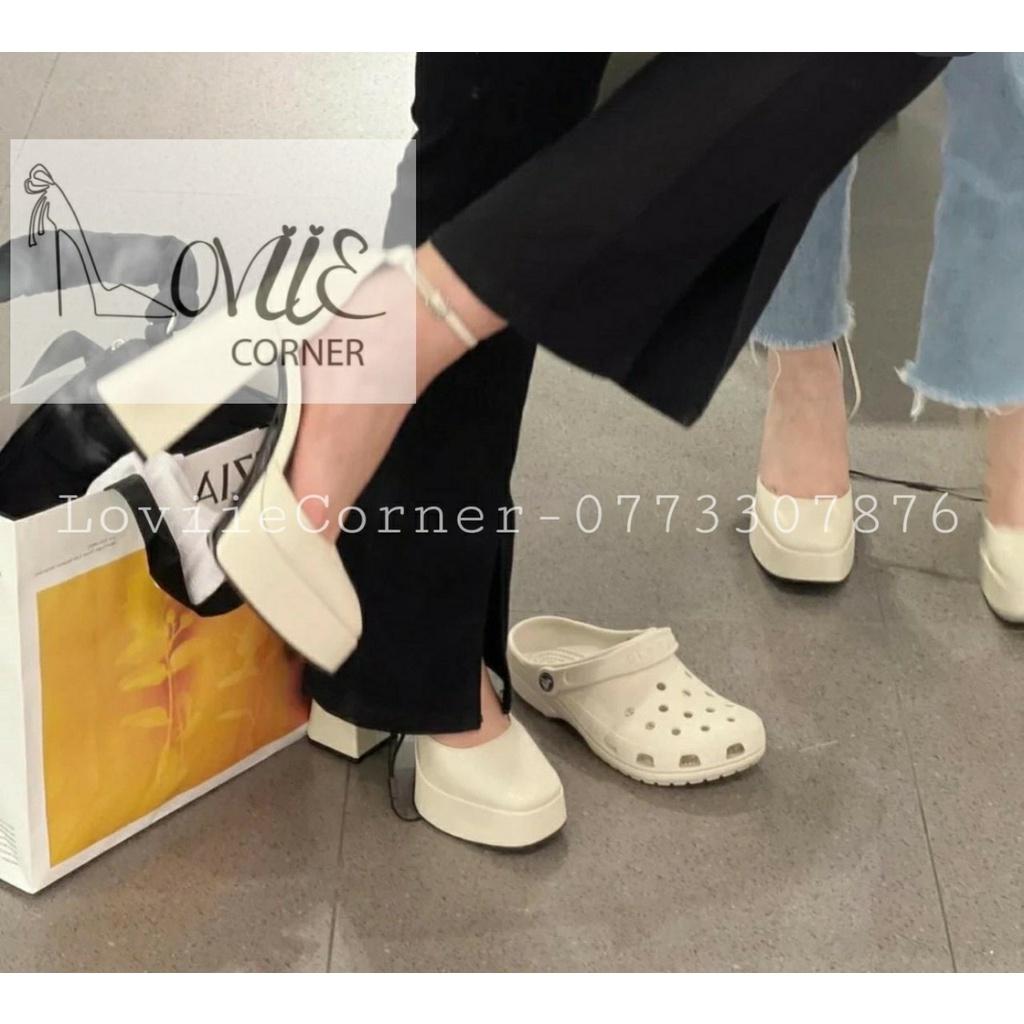 GIÀY THỜI TRANG LOVIIECORNER - SANDAL CAO GÓT BÍT MŨI TRÒN - GUỐC NỮ ĐÚP CAO 11 PHÂN - G221056