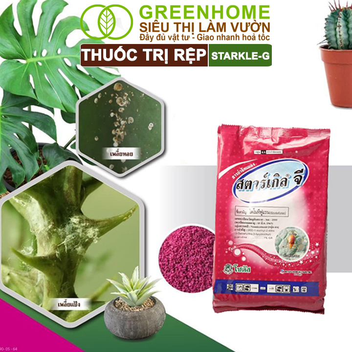 Thuốc Tím Trị Rệp Greenhome, Starkle-G, Bao 50gr, Lưu Dẫn, An Toàn, Hiệu Quả, Dùng Cho Sen Đá, Xương Rồng, Hoa hồng