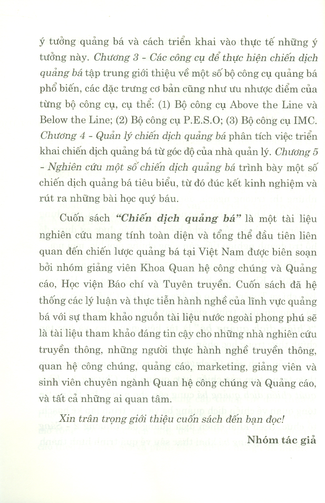 (Giáo trình) Chiến dịch quảng bá - TS Nguyến Thị Minh Hiền - (Học Viện Báo Chí Và Tuyên Truyền) - (bìa mềm)