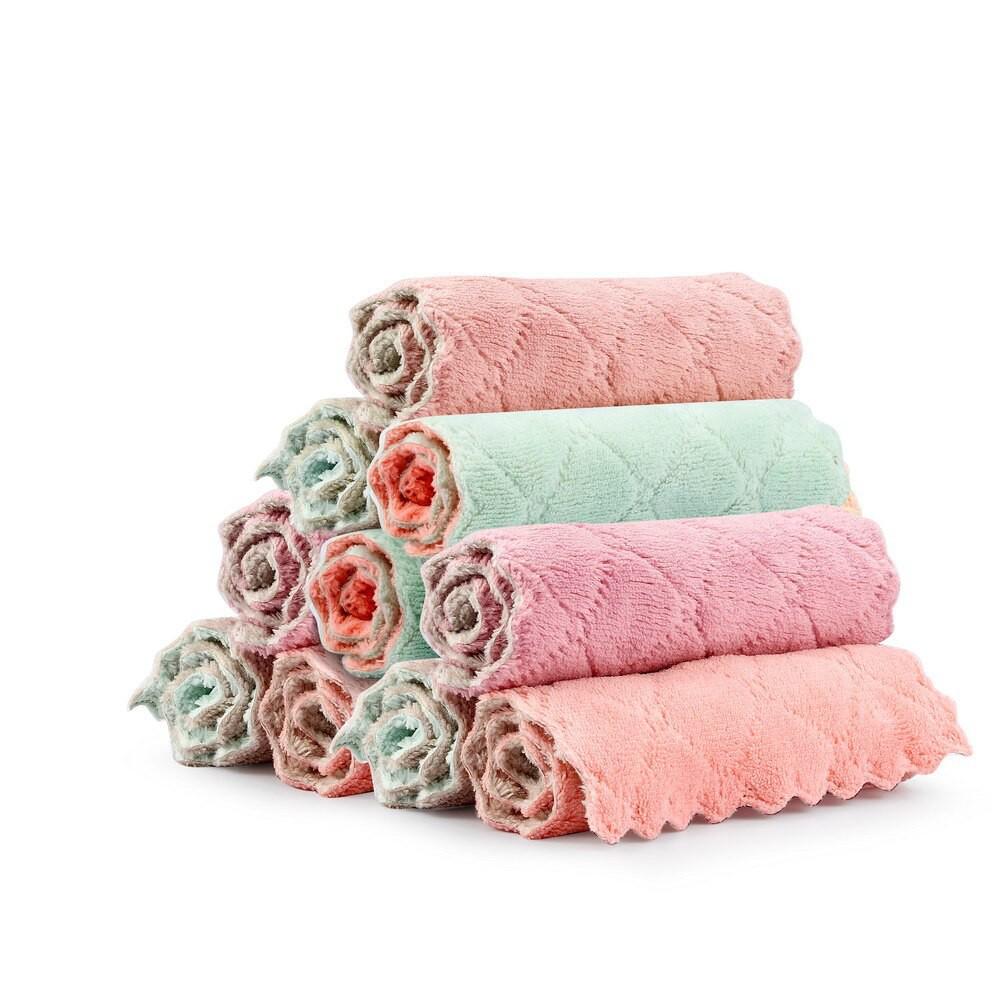 Combo 10 Khăn lau 2 Màu Hàng Loại I