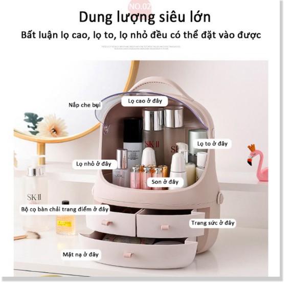Hộp đựng mỹ phẩm có ngăn kéo , có thể đặt son và mặt nạ , chống bụi , hộp lưu trữ đa năng