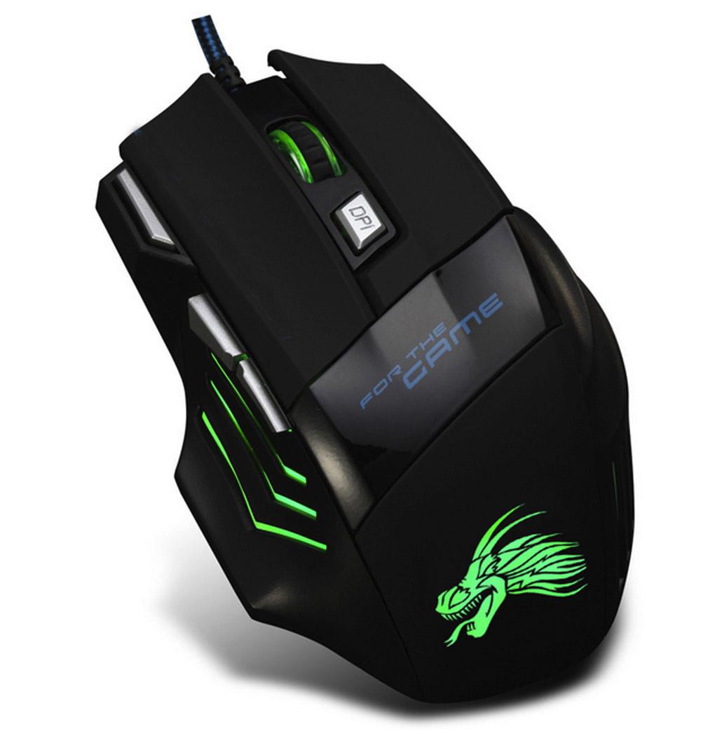 Chuột Game Thủ Máy Tính 5500DPI 7 Nút Quang USB Chuột Ergonomic Có Dây Dành Cho Máy Tính Laptop Trò Chơi còn Hàng